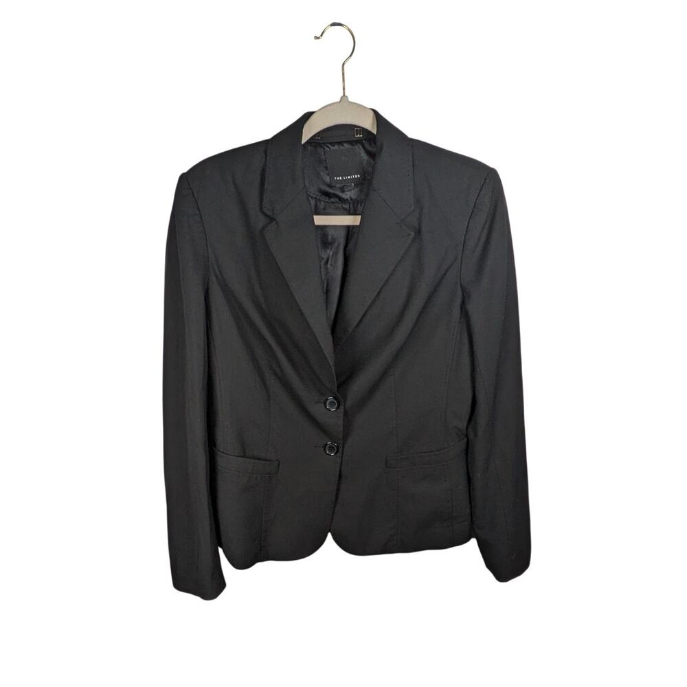 The Limited Size 8 Black Professional Blazer Jacket 2 Button Lined 2 Pockets